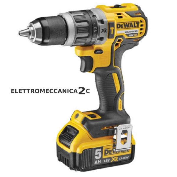 DEWALT DCD796P2-QW avvitatore a percussione 18v brushless 2 batterie 5ah 13mm 70Nm