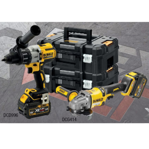 DEWALT DCZ201T2T kit 54v flexvolt dcg418t2 dcd996nt 2 batterie 6ah dcb546 2 valigette Tstak