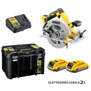 DEWALT DCS570D2 sega circolare18v 2x2ah brushless lama 184mm max 64mm tstak dcs570p2