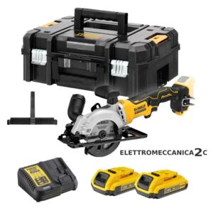 DEWALT DCS571D2 sega circolare compatta 18v 2x2ah lama 115mm max38mm dcs571p2