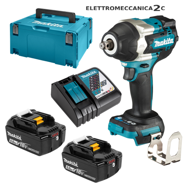 MAKITA DTW700RTJ avvitatore impulsi 18v brushless 2 batterie 5ah 1/2" 700Nm makpac