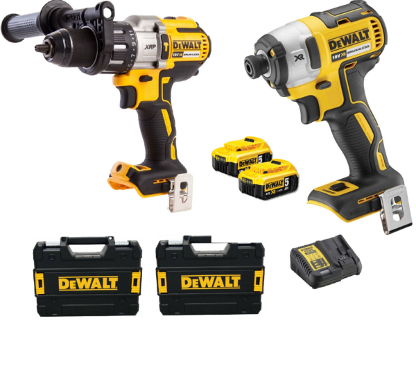 DEWALT DCK213P2T dcd996 dcf887 2 batterie 18v 5ah dcb184 2 valigette tstak
