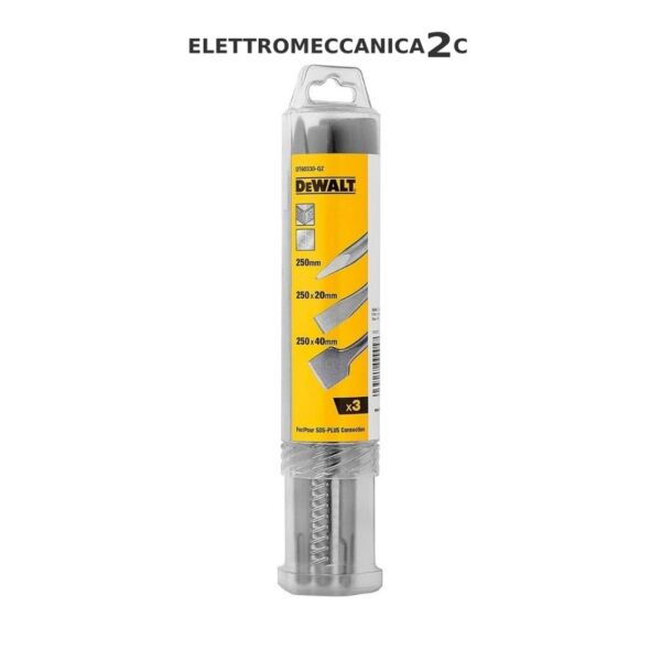 DEWALT DT60330-QZ kit 3 scalpelli sds plus punta taglio spatola