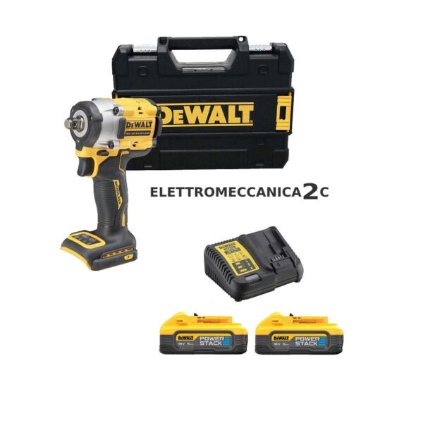 DEWALT DCF921H2T-QW avvitatore impulsi 18v 2 batterie 5ah powerstack 1/2" 610Nm tstak