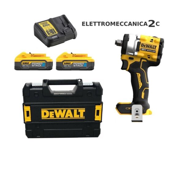 DEWALT DCF922H2T-QW avvitatore impulsi 18v 2x5ah powerstack 1/2" 610Nm