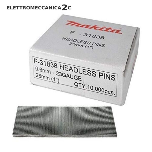 MAKITA F-31838 kit 10000 spilli ga23 lunghezza 25mm dpt353 af500hp pt354 pt001