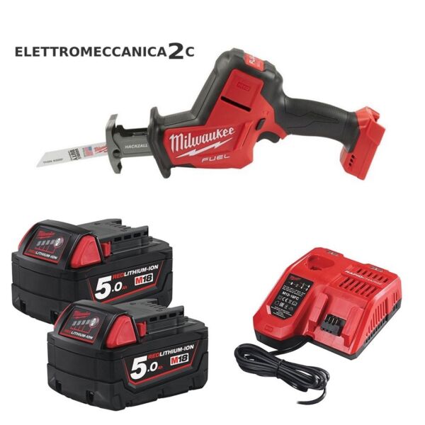 MILWAUKEE FHZ-502X seghetto diritto 18v compatto fuel 2 batterie 5ah 4933459885
