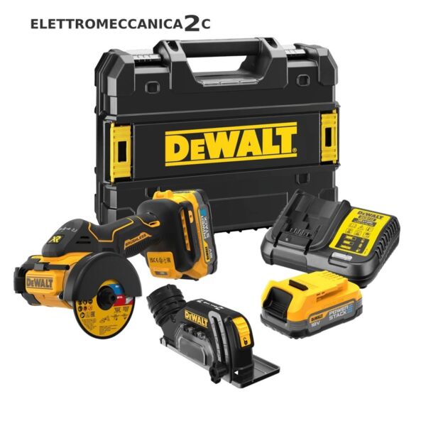 DEWALT DCS438E2T-QW minitroncatrice 18v 76mm max taglio 22mm 2 batterie 1,7ah