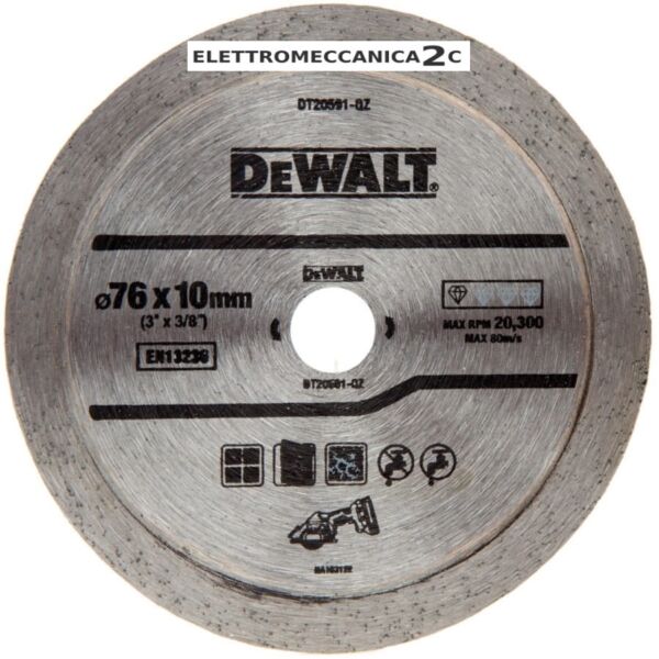 DEWALT DT20591-QZ disco 76mm per minitroncatrici dcs438n dcs438e2t