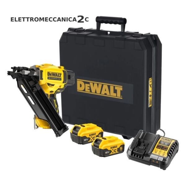 DEWALT DCN930P2-QW chiodatrice chiodi con testa a D 50-90mm 18v 2 batterie 5ah valigetta - immagine 4