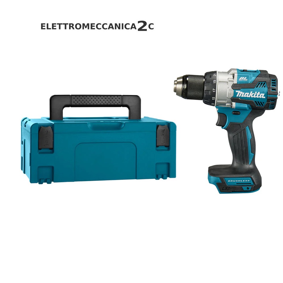 MAKITA DHP489ZJ avvitatore percussione 18v brushless 13mm 110Nm solo macchina valigetta