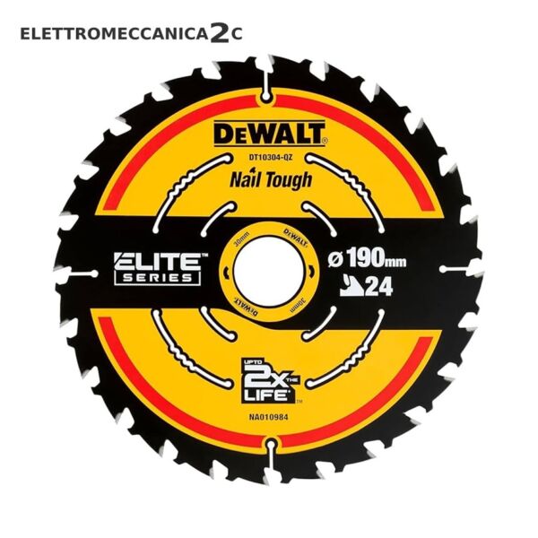 DEWALT DT10304-QZ lama sega circolare per legno 190mm 24denti foro30 serie elite