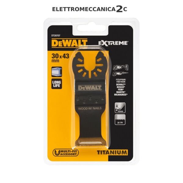 DEWALT DT20707-QZ lama per multifunzione taglio metallo legno con chiodi cartongesso - immagine 2