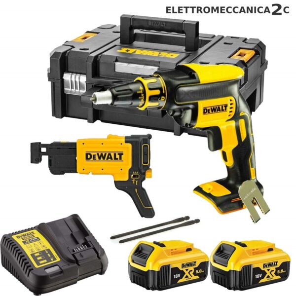 DEWALT DCF620P2K-QW avvitatore cartongesso 18v 2 batterie 5ah caricatore viti tstak