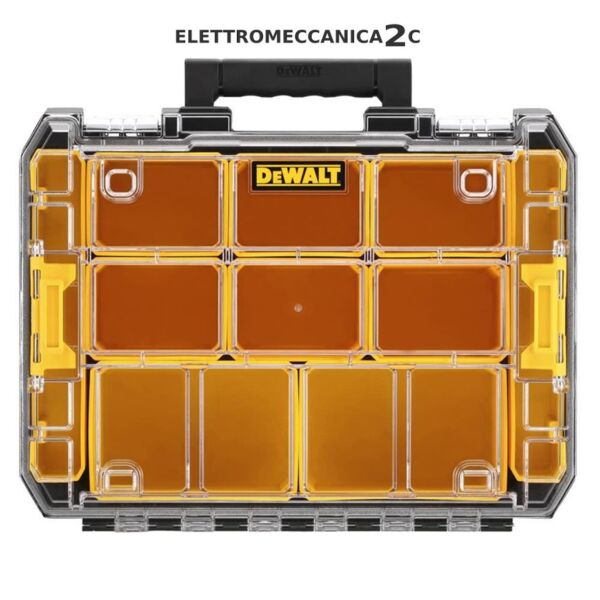 DEWALT DWST82968-1 valigetta tstak V doppio organizer coperchio trasparente IP54