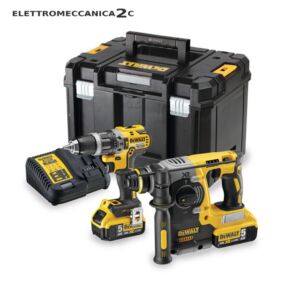 DEWALT DCK207P2T-QW kit 18v avvitatore perc. dcd796 tassellatore dch273 2 batterie 5ah tstak